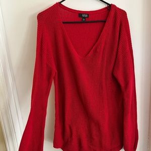 Ana Red V-Neck Sweater L $10